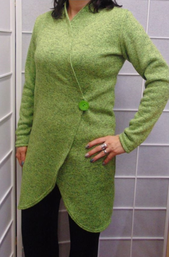 Kabátek zavinovací - barva zelenkavá S - XXXL