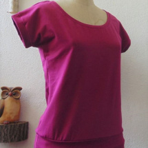 Tričko - barva vínovo-fialová (bavlna)