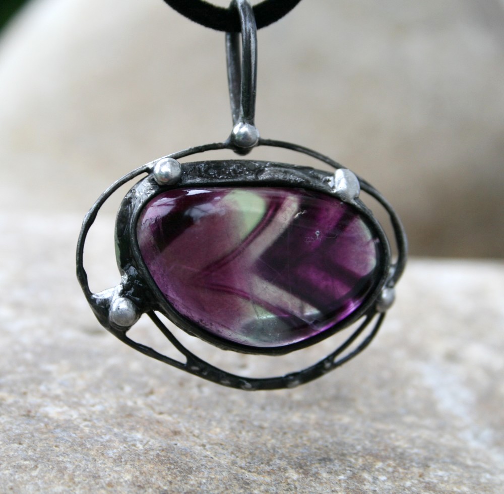 Fluorit přívěsek/náhrdelník