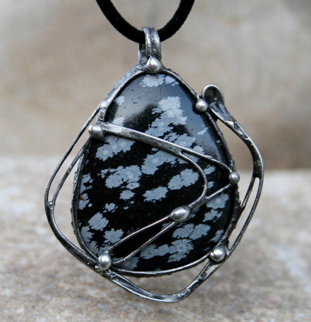 Obsidián přívěsek/náhrdelník