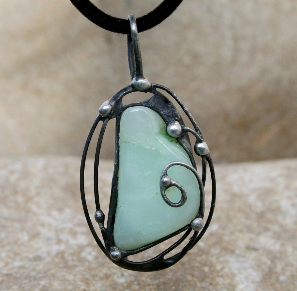 Chryzopras přívěsek/náhrdelník