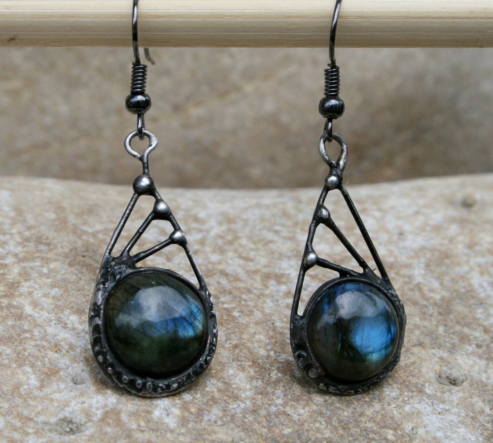 Labradorit náušnice