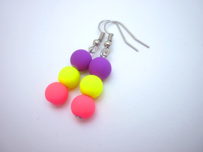 Neonové náušnice - výrazné 