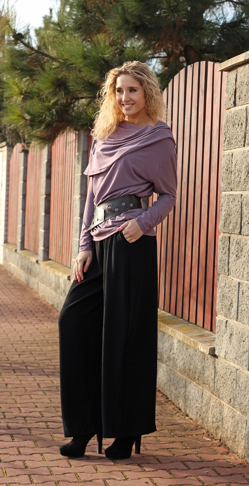 Černé široké kalhoty