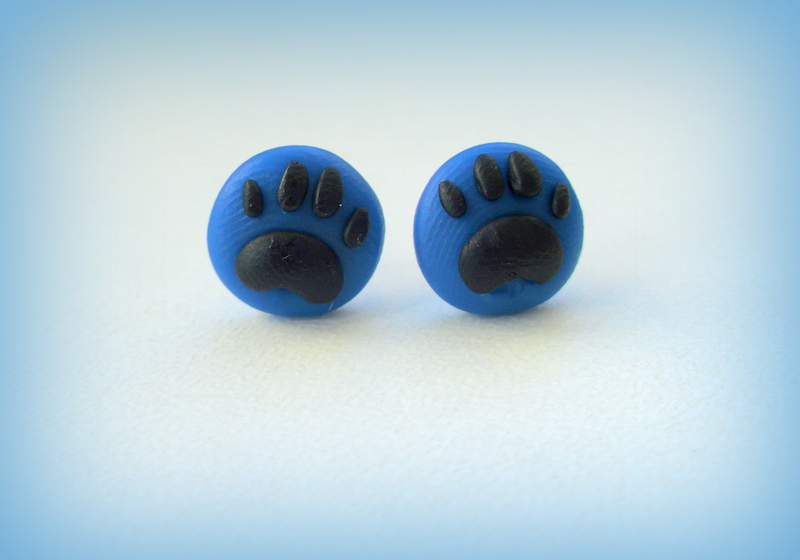 Mini tlapky - neonově modré