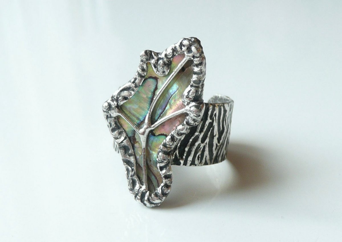 Duhový lístek .. ( paua mušle )