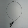 Černý třpytivý jednoduchý náhrdelník - 0:2