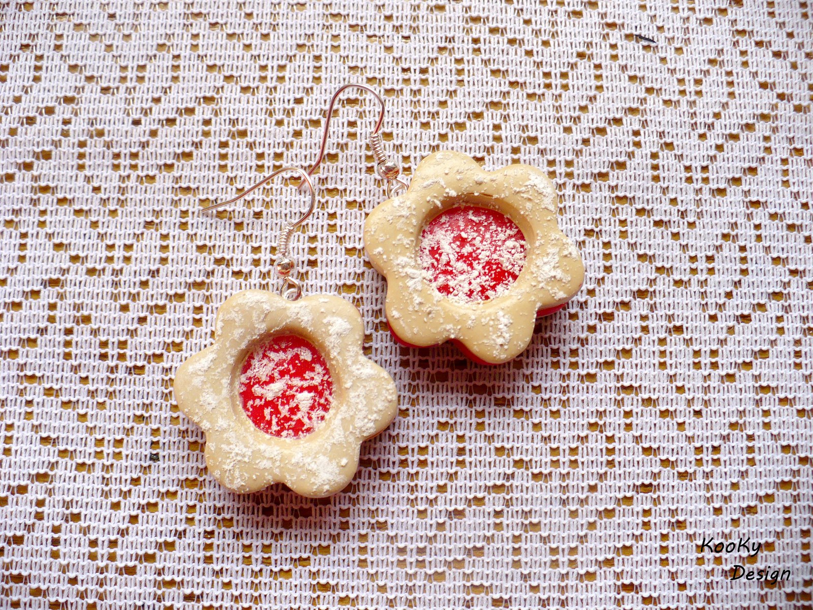 Visací náušnice - linecké cukroví