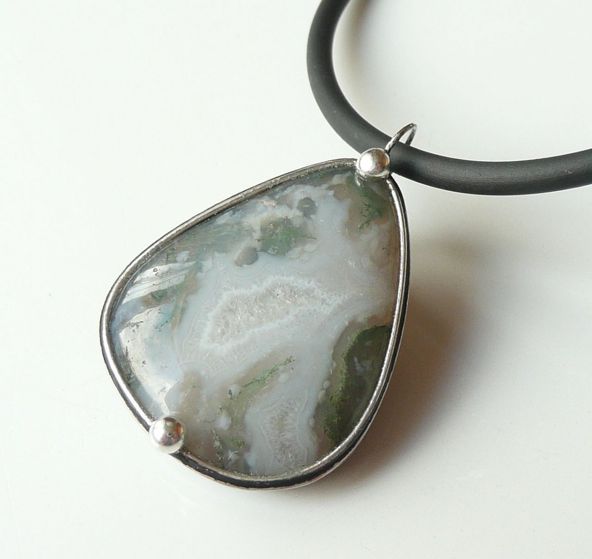 Zimní les .. ( mechový achát )