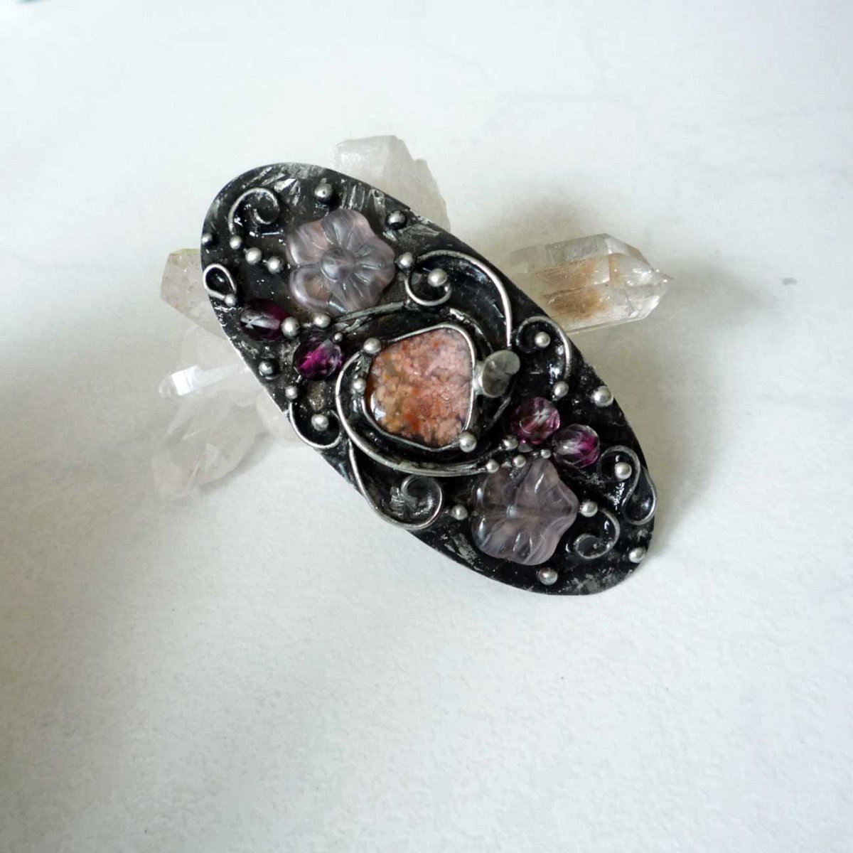 Jaro - spona s achátem