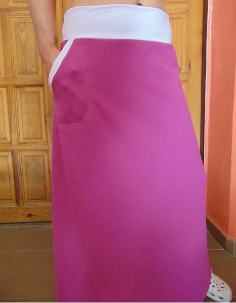 Dlouhá sukně s kapsami - výběr barev (bavlna)