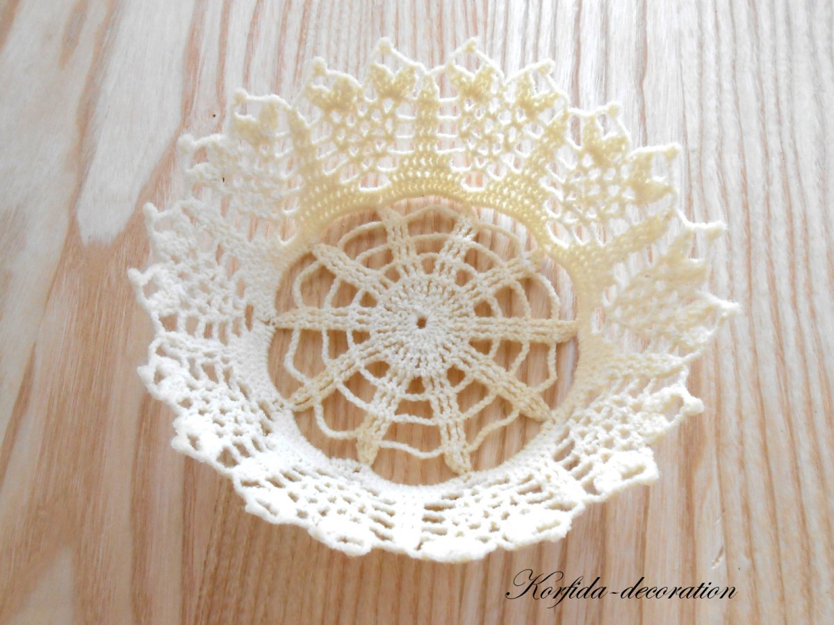 Miska háčková béžová; průměr 20 cm 114/16