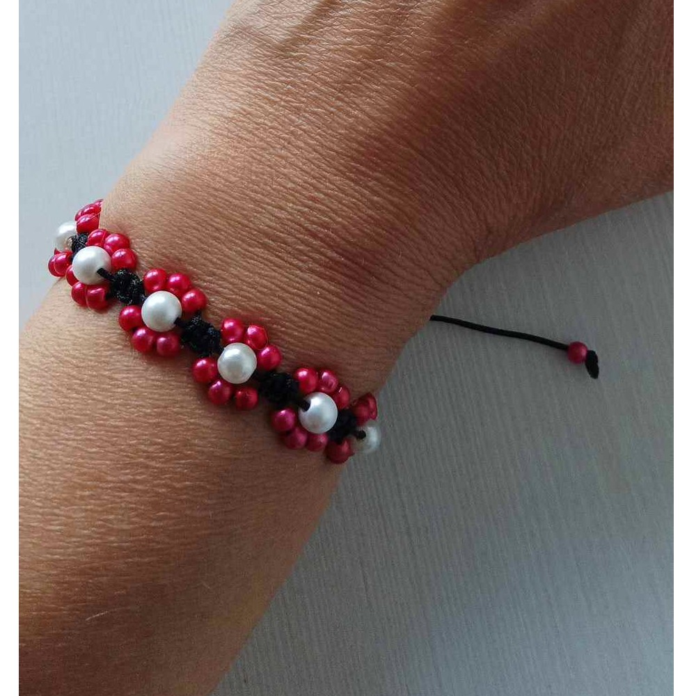 Náramek Shamballa s korálky