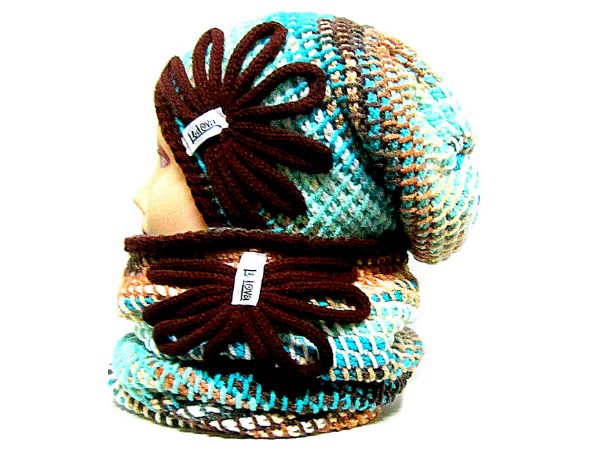 Souprava čepice a tunelu s aplikacemi