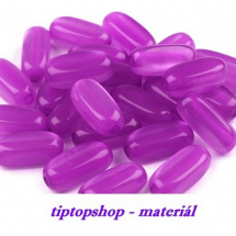 Korálky kvádříky perleťové, fialová purpura (20ks) 