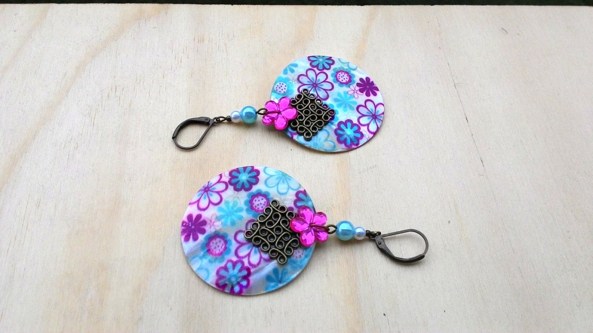 Náušnice perleť (995/15)