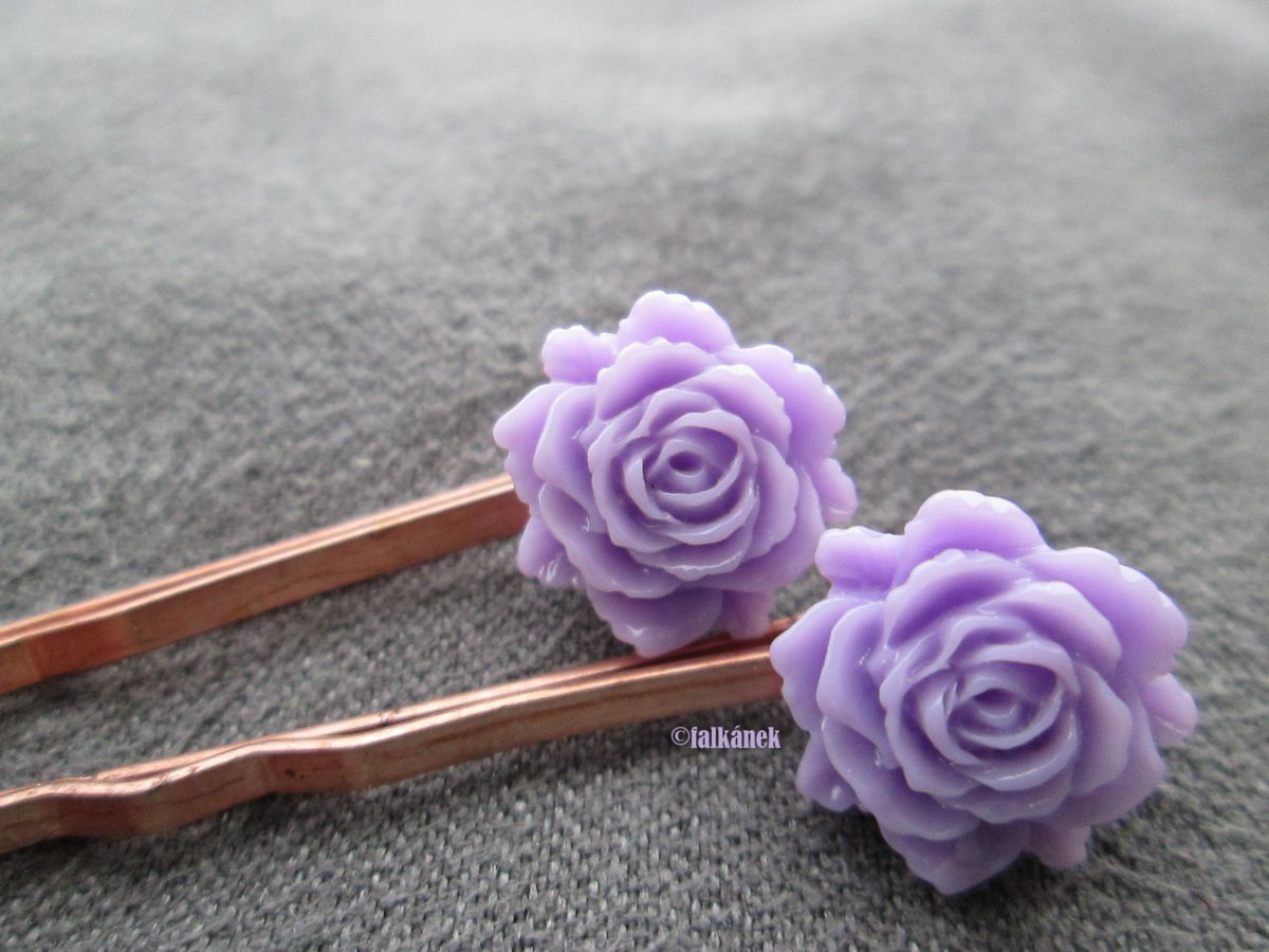Fleur - sponka s fialovou kytičkou