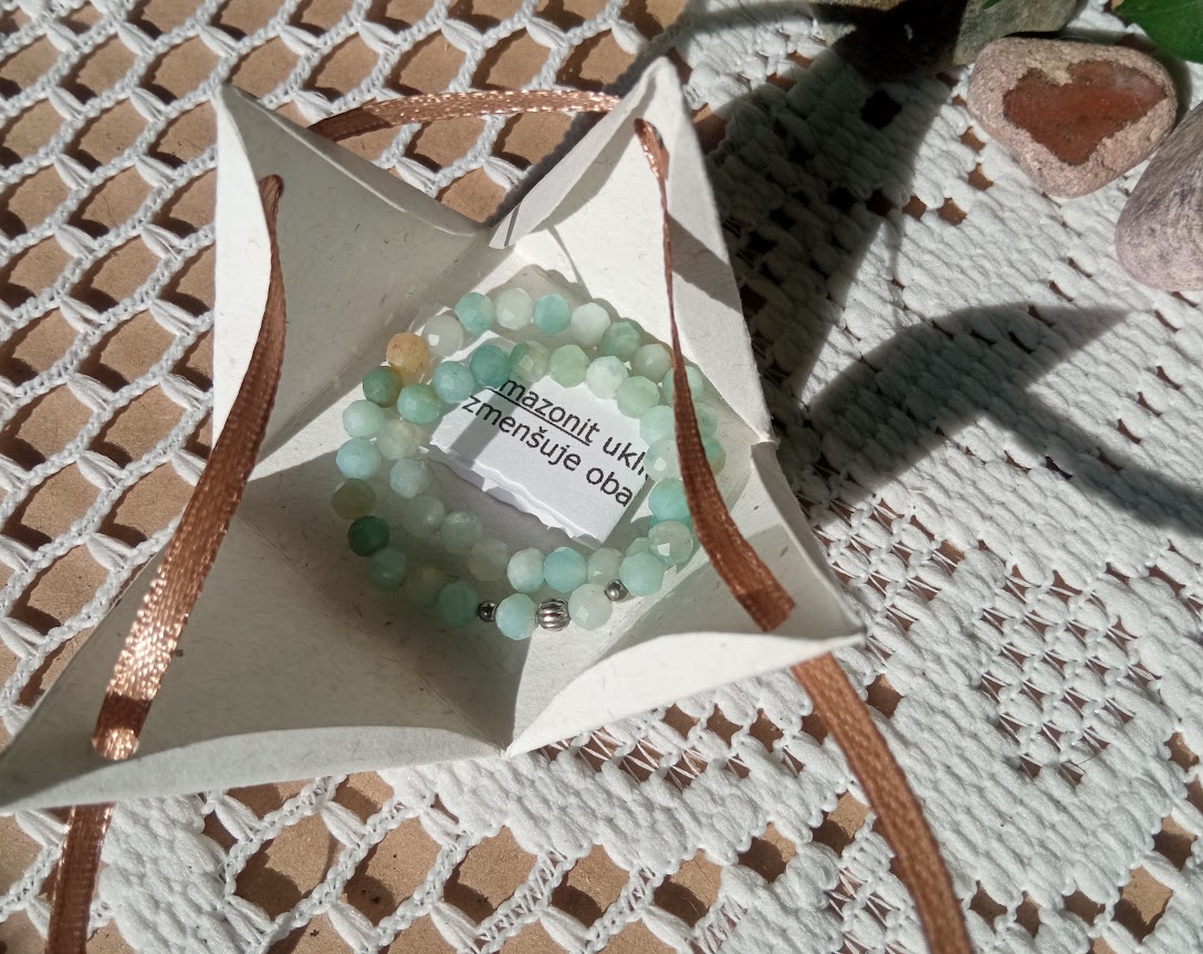 Můj Malý Poklad na ruku v dárkovém balení - amazonit