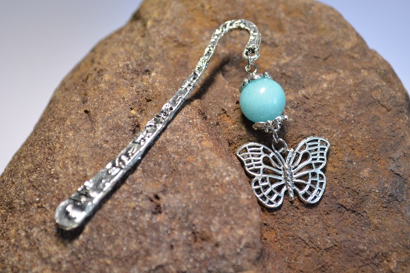 Záložka amazonit a motýl malá