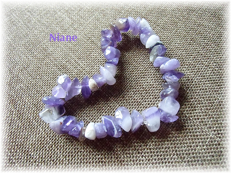 Ametyst chevron - náramek