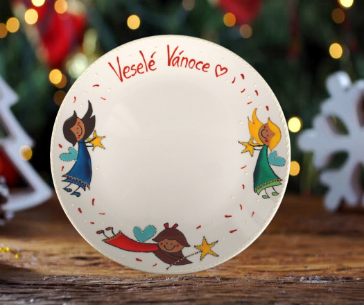 Talíř velký - anděl vánoční