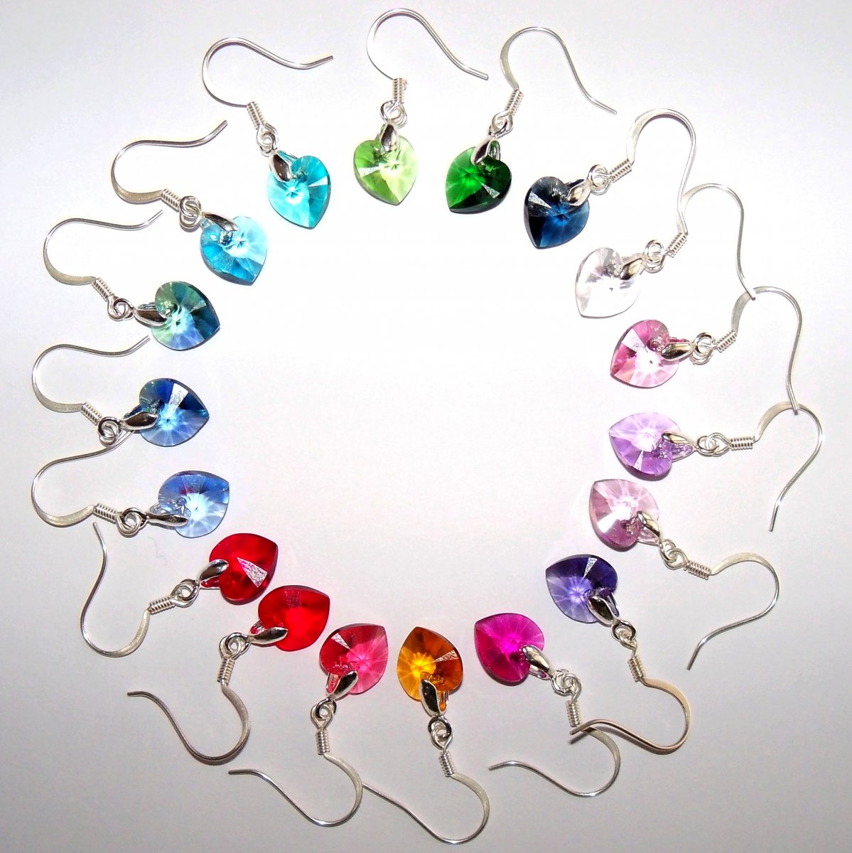 Náušnice - srdíčka Swarovski 