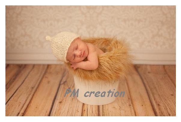 Čepička na focení miminek-anténková béžová