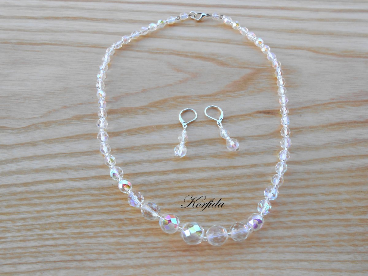 Náhrdelník a náušnice s odlesky (363/16)