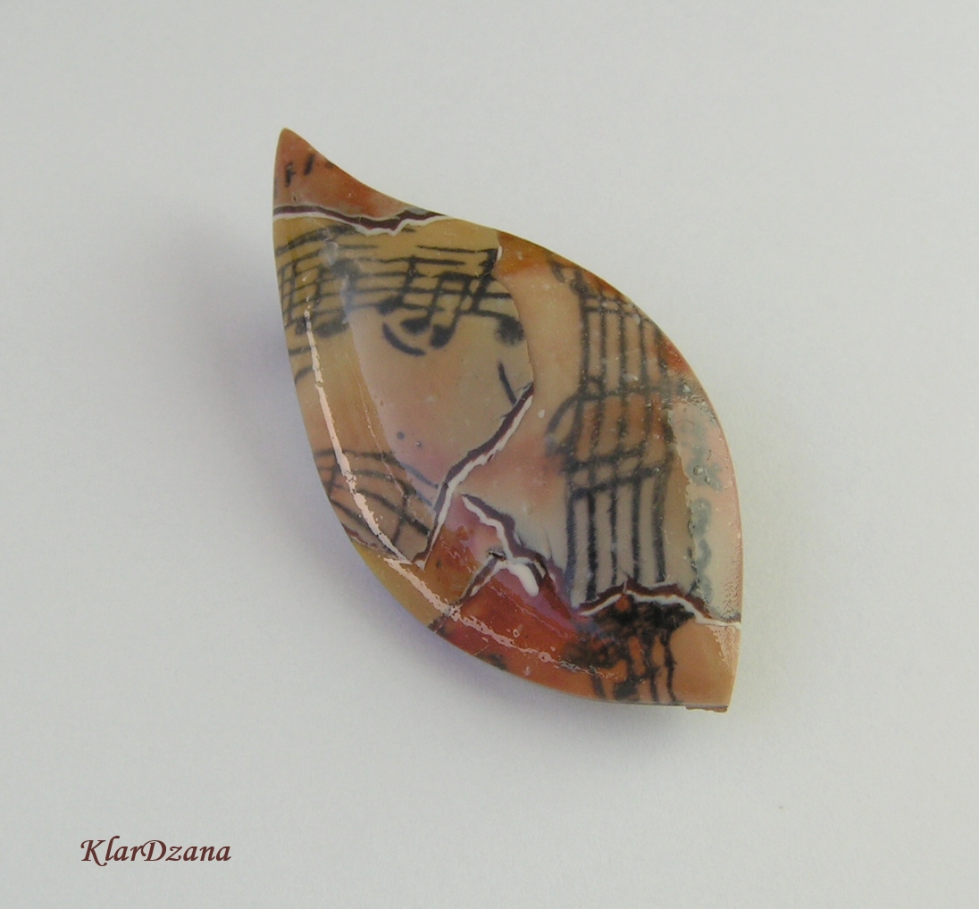 Brož Autumn lístek