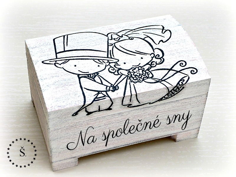 svatební truhlička - pokladnička na pevné uzavření