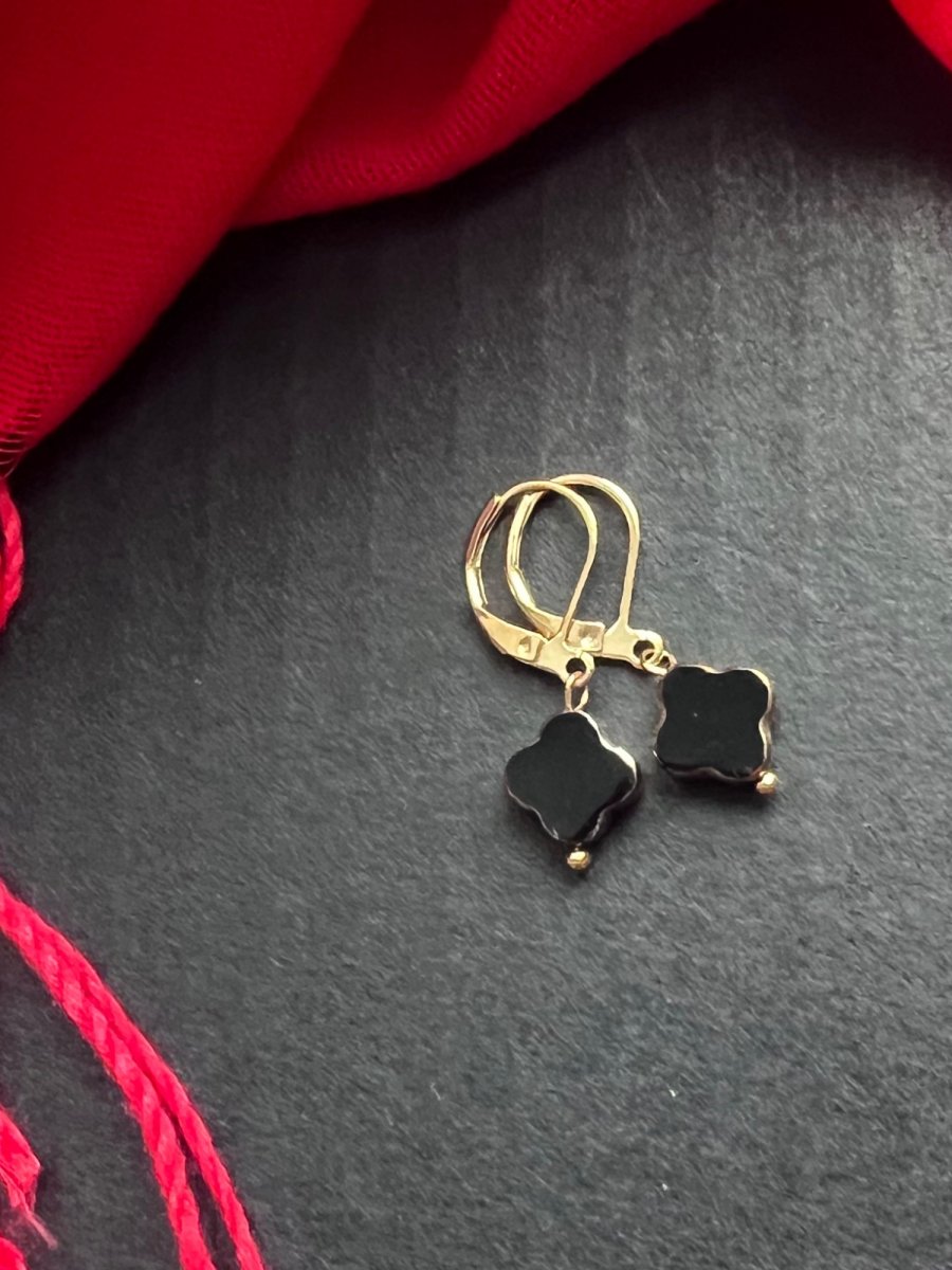 Čtyřlístkové náušnice - pozlacená S.Steel