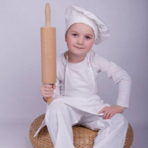Dětská kuchařská prostřižená zástěrka 5-8 let