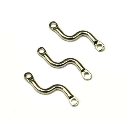 Kovový mezikus 17mm - 5 ks - platina