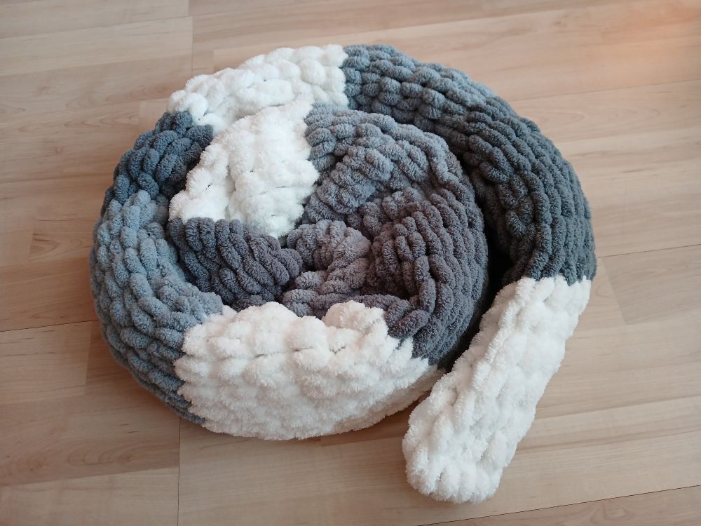 Měkká pletená maxi šála puffy barva na přání 