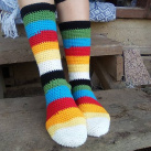 pestrofarebné ponožky s merina