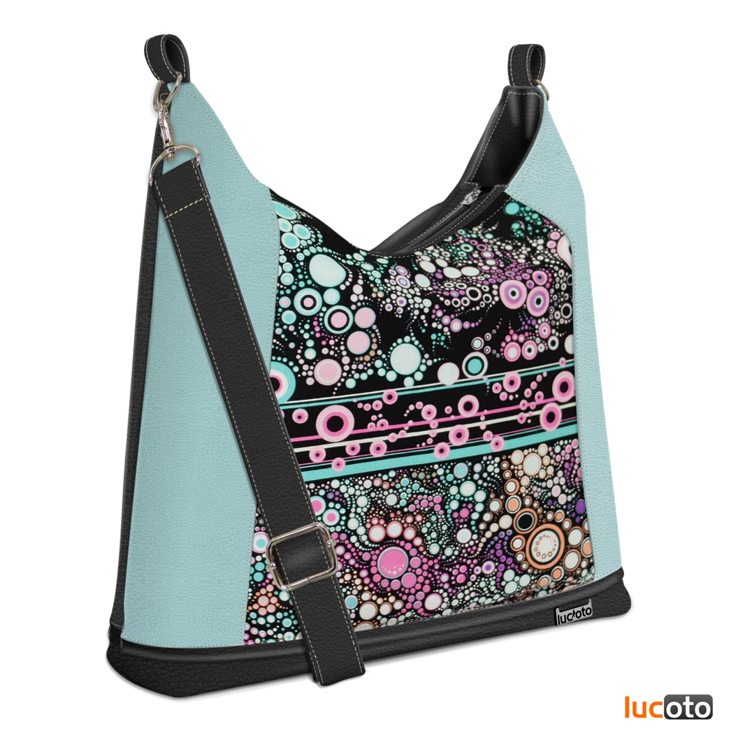 Bagbi One Hopla-pink black and turquoise  