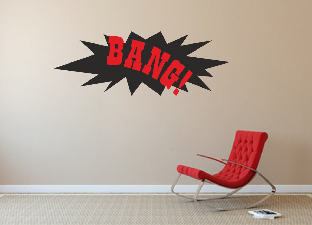 Bang! - samolepka na zeď