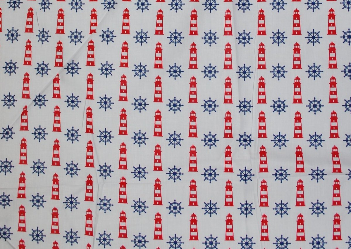 Bavlna s námořnickým motivem - 1 metr