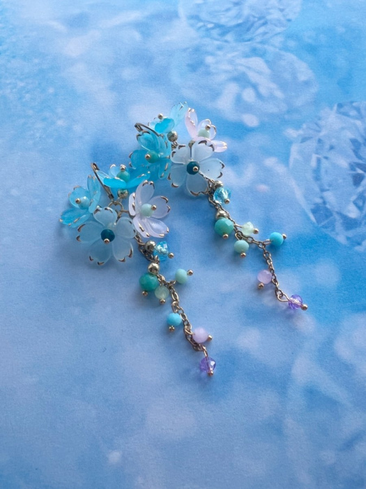 Červánkové květy - náušnice