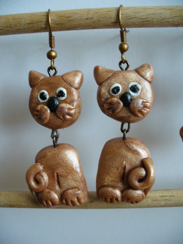 náušnice kočičky