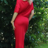 Červené asymetrické šaty
