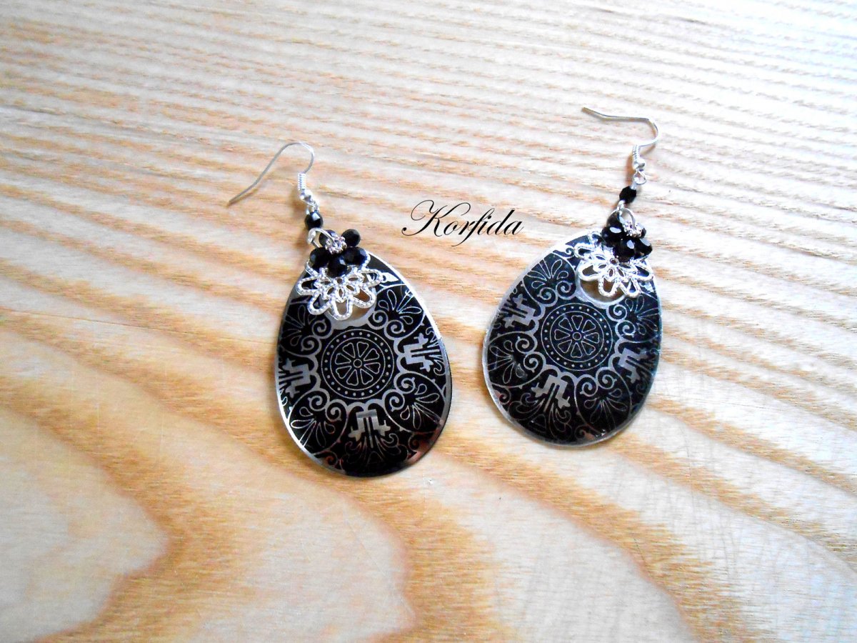 Náušnice stříbrnoplatinovým pokovem (699/16)