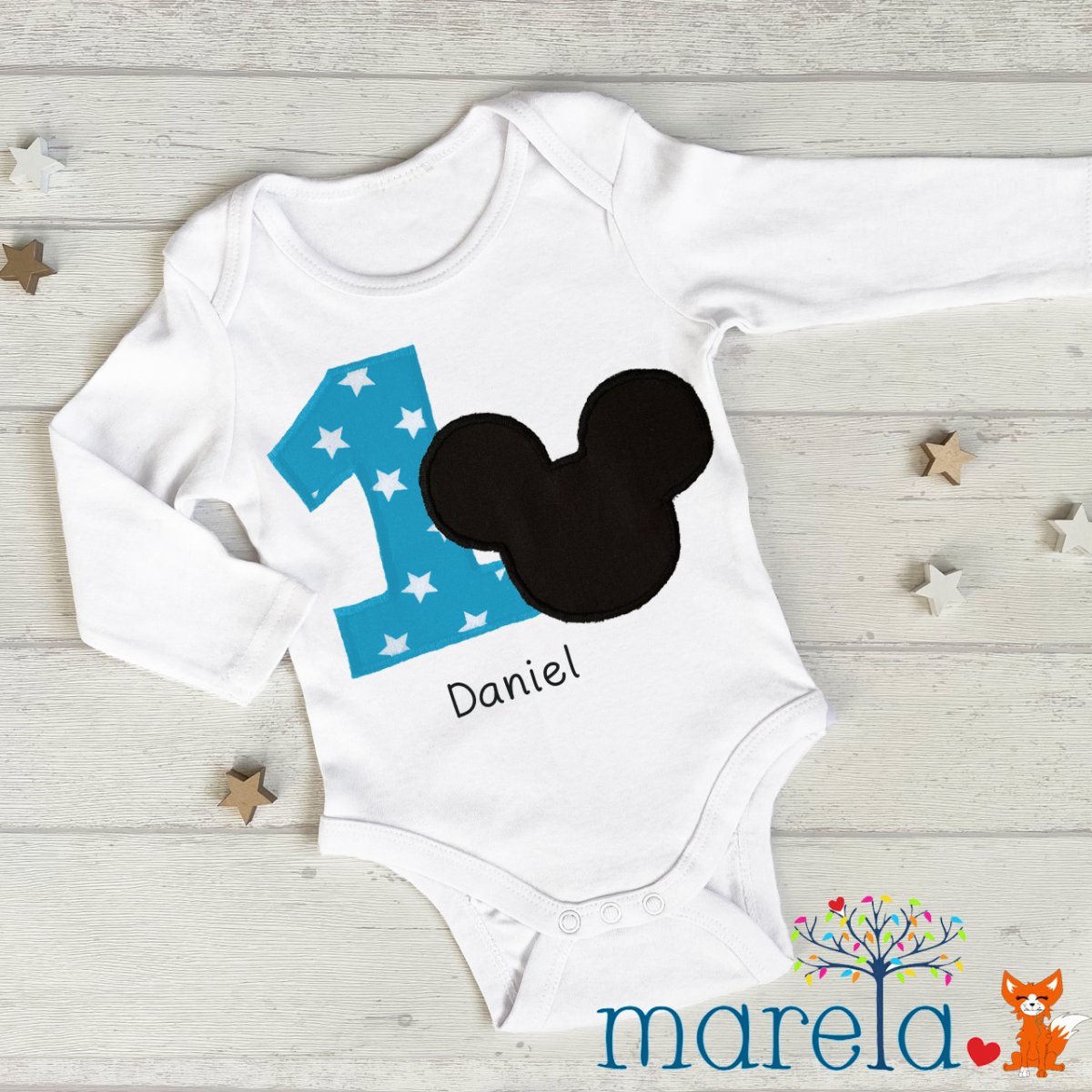 Narozeninové body myšák Mickey dl.rukáv