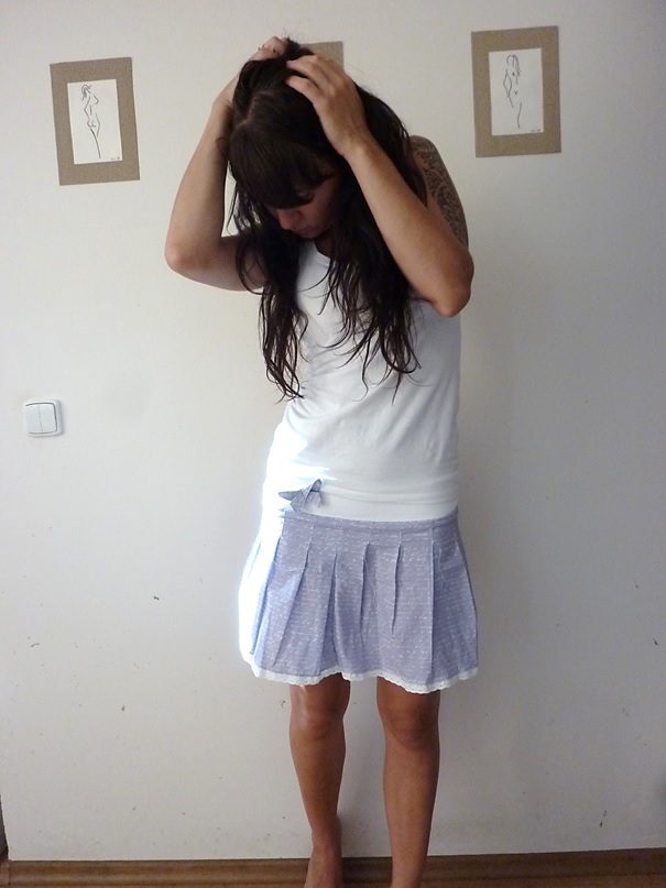 Sukně Hoyden - purple letter