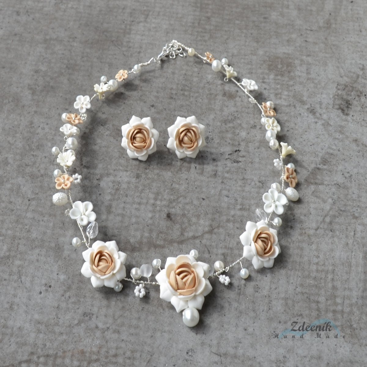 Béžovo - bílá sada