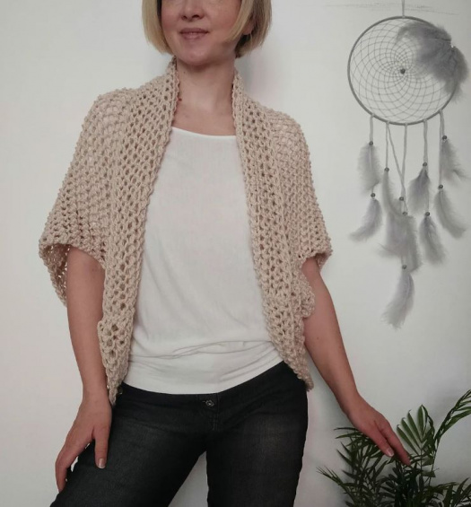 vesta bílá káva L - XL