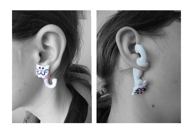 Zvědavé kočičky - bílé