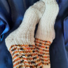 pletené ponožky - bílé