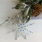 Vánoční hvězda modrobílá