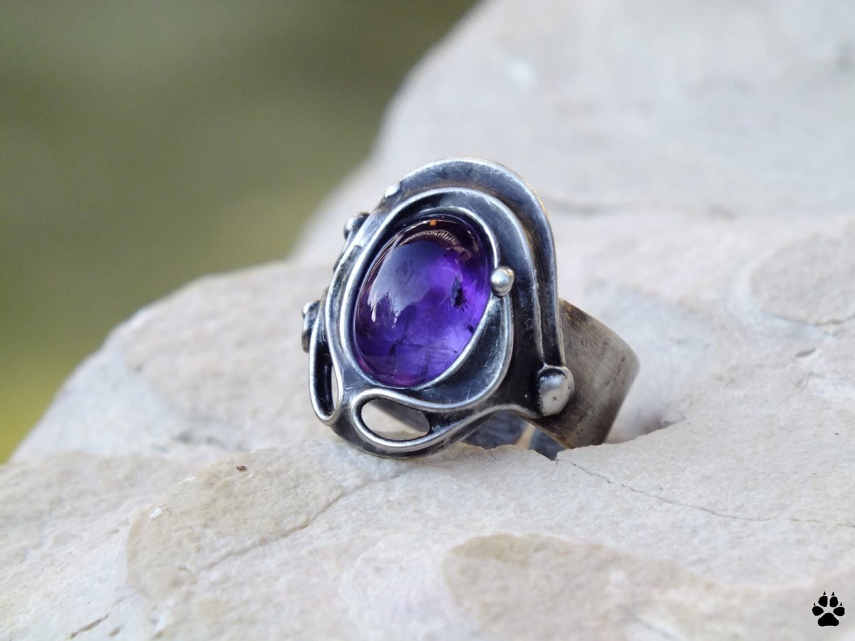 Zasněný - prsten s ametystem 